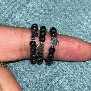Hematite Beaded Stretchy Rings